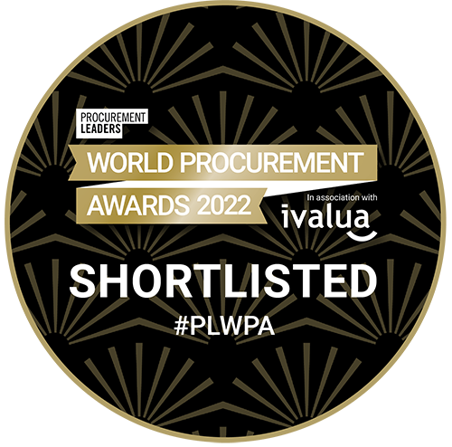 Shortlisted for Procurement Leaders World Procurement Awards 2022 in association with Ivalua