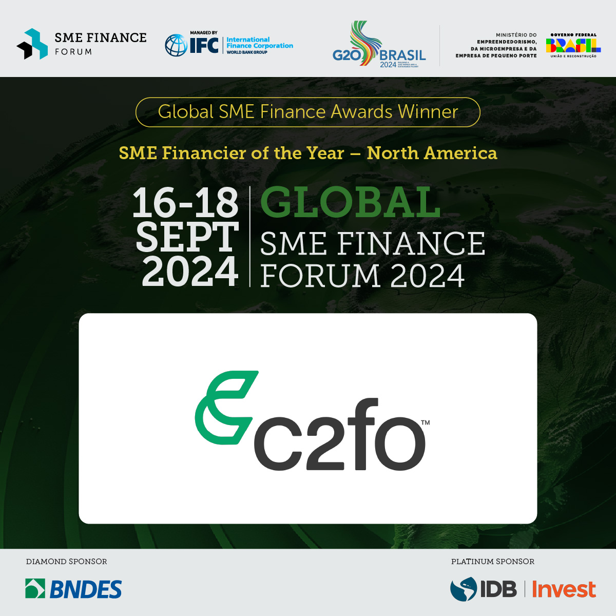 C2FO SME Finance Award winner badge